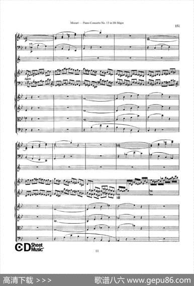 PianoConcertoNo.15inBbMajorK.450-FullScore（降B大调钢琴协奏曲总谱）|沃尔夫冈·阿玛多伊斯·莫扎特