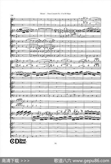 PianoConcertoNo.15inBbMajorK.450-FullScore（降B大调钢琴协奏曲总谱）|沃尔夫冈·阿玛多伊斯·莫扎特