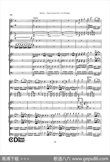 PianoConcertoNo.15inBbMajorK.450-FullScore（降B大调钢琴协奏曲总谱）|沃尔夫冈·阿玛多伊斯·莫扎特