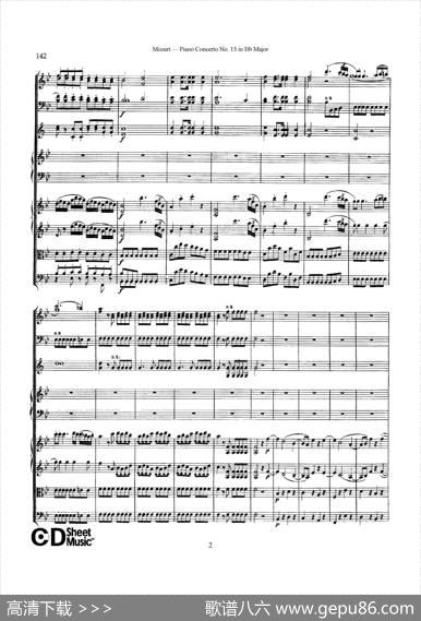 PianoConcertoNo.15inBbMajorK.450-FullScore（降B大调钢琴协奏曲总谱）|沃尔夫冈·阿玛多伊斯·莫扎特