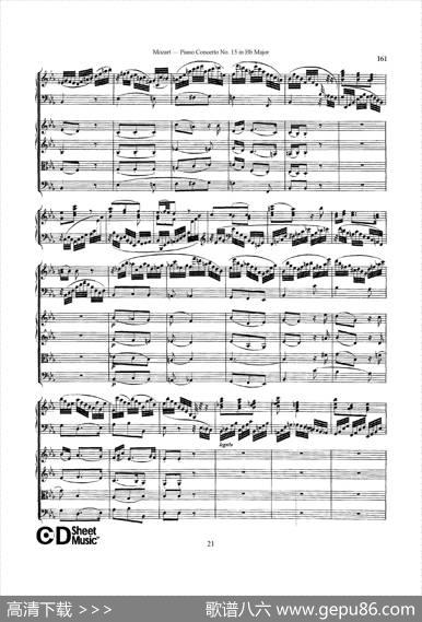 PianoConcertoNo.15inBbMajorK.450-FullScore（降B大调钢琴协奏曲总谱）|沃尔夫冈·阿玛多伊斯·莫扎特