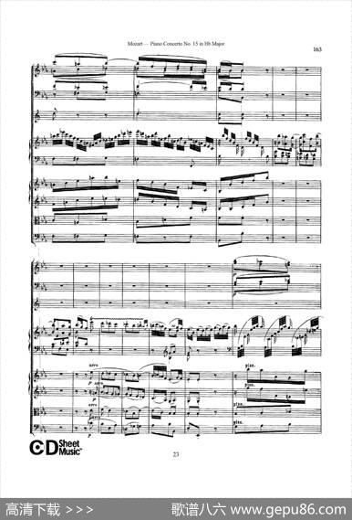 PianoConcertoNo.15inBbMajorK.450-FullScore（降B大调钢琴协奏曲总谱）|沃尔夫冈·阿玛多伊斯·莫扎特