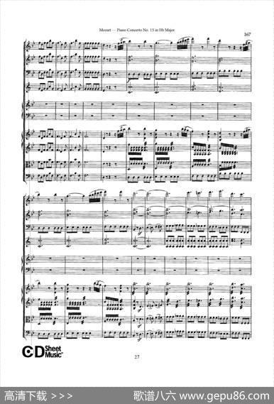 PianoConcertoNo.15inBbMajorK.450-FullScore（降B大调钢琴协奏曲总谱）|沃尔夫冈·阿玛多伊斯·莫扎特