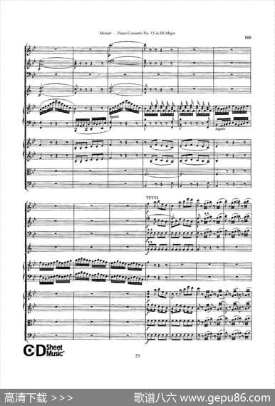 PianoConcertoNo.15inBbMajorK.450-FullScore（降B大调钢琴协奏曲总谱）|沃尔夫冈·阿玛多伊斯·莫扎特