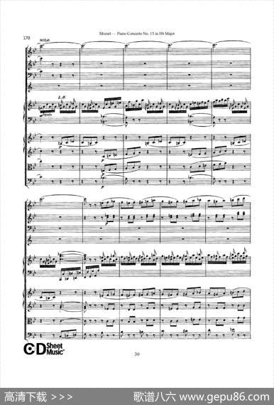 PianoConcertoNo.15inBbMajorK.450-FullScore（降B大调钢琴协奏曲总谱）|沃尔夫冈·阿玛多伊斯·莫扎特