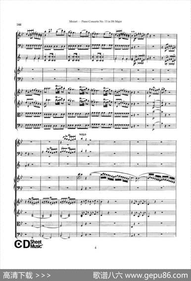 PianoConcertoNo.15inBbMajorK.450-FullScore（降B大调钢琴协奏曲总谱）|沃尔夫冈·阿玛多伊斯·莫扎特