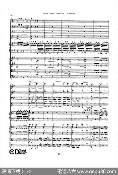 PianoConcertoNo.15inBbMajorK.450-FullScore（降B大调钢琴协奏曲总谱）|沃尔夫冈·阿玛多伊斯·莫扎特