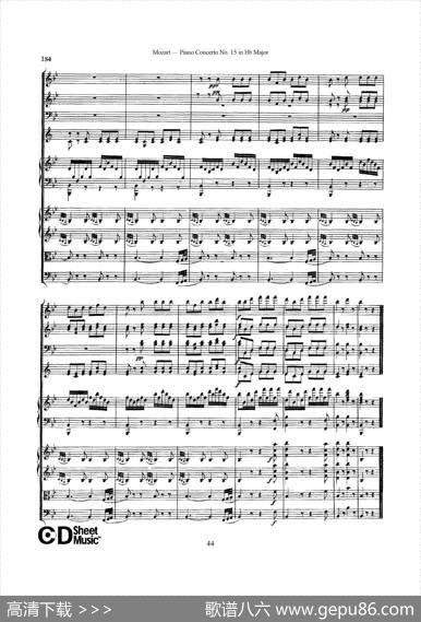 PianoConcertoNo.15inBbMajorK.450-FullScore（降B大调钢琴协奏曲总谱）|沃尔夫冈·阿玛多伊斯·莫扎特