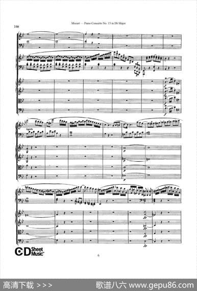 PianoConcertoNo.15inBbMajorK.450-FullScore（降B大调钢琴协奏曲总谱）|沃尔夫冈·阿玛多伊斯·莫扎特