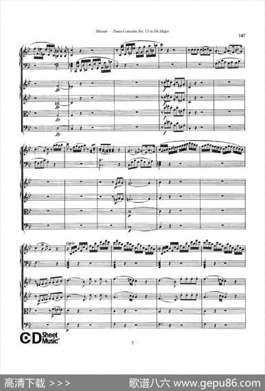 PianoConcertoNo.15inBbMajorK.450-FullScore（降B大调钢琴协奏曲总谱）|沃尔夫冈·阿玛多伊斯·莫扎特