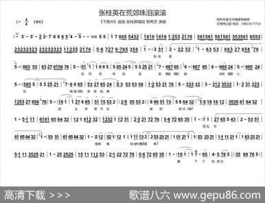 张桂英在荒郊珠泪滚滚（《下陈州》张桂英唱段）