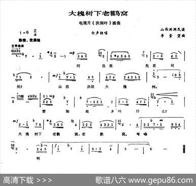 大槐树下老鹳窝（电视剧《洪洞吟》插曲） - 山西洪洞民谣|李崇望