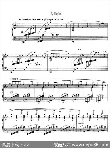 BalladeinFMajor（F大调叙事曲）|阿希尔·克劳德·德彪西