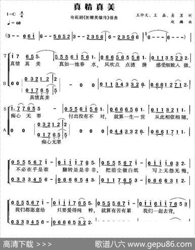 真情真美（电视剧《射雕英雄传》插曲）