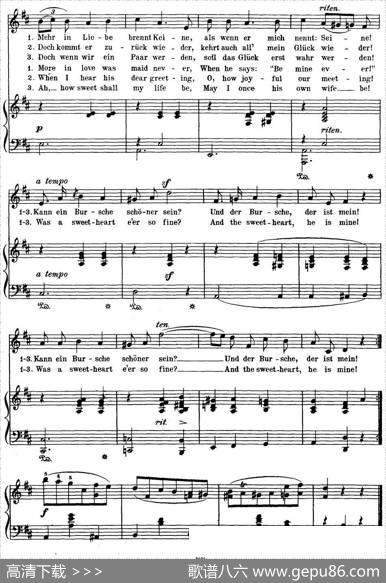 Chopin-17PolishSongsOp.74，No.8（MeinGeliebter.MySweetheart.）（钢琴伴奏谱）|弗雷德里克·弗朗索瓦·肖邦