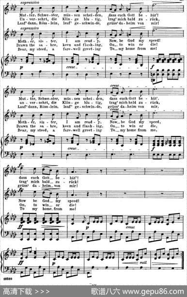 Chopin-17PolishSongsOp.74，No.10（DerReitersmannvorderSchlacht.TheTrooper（钢琴伴奏谱）|弗雷德里克·弗朗索瓦·肖邦