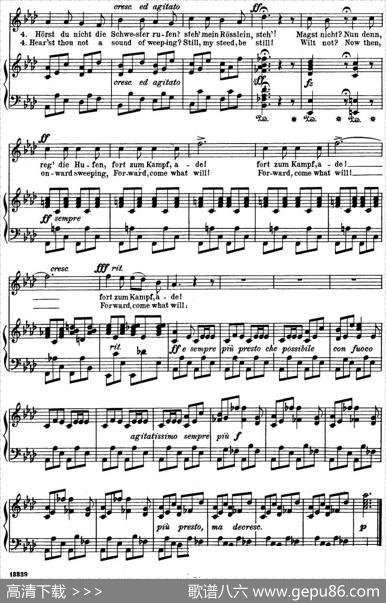 Chopin-17PolishSongsOp.74，No.10（DerReitersmannvorderSchlacht.TheTrooper（钢琴伴奏谱）|弗雷德里克·弗朗索瓦·肖邦