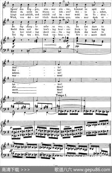 Chopin-17PolishSongsOp.74，No.15（DieHeinmkehr.Homeward.）（钢琴伴奏谱）|弗雷德里克·弗朗索瓦·肖邦