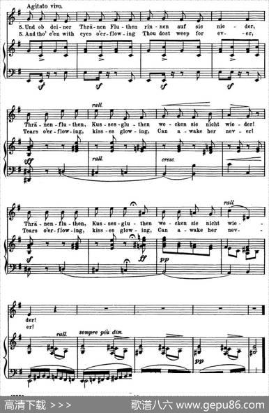 Chopin-17PolishSongsOp.74，No.15（DieHeinmkehr.Homeward.）（钢琴伴奏谱）|弗雷德里克·弗朗索瓦·肖邦