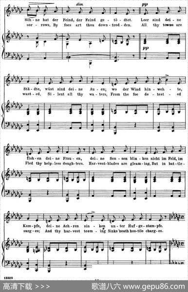 Chopin-17PolishSongsOp.74，No.17（PolensGrabgesang.Poland'sDirge.）（钢琴伴奏谱）|弗雷德里克·弗朗索瓦·肖邦