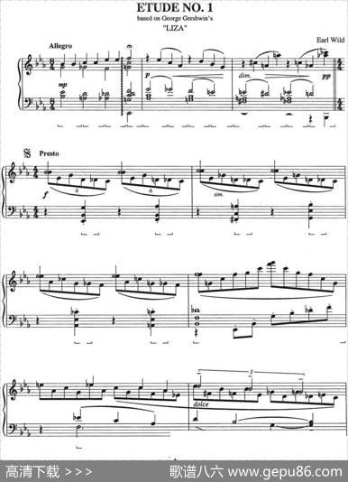 Etude1.Liza（乔治·格什温练习曲·1、莉萨）|乔治·格什温
