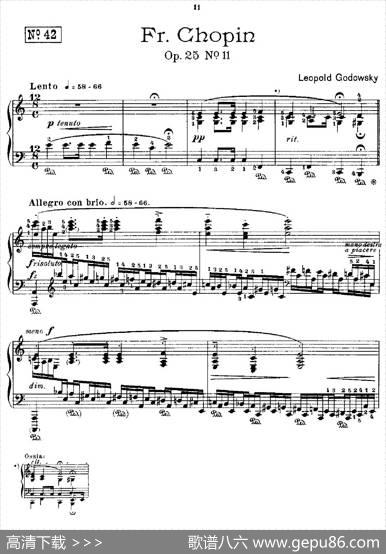 53首改编练习曲（No.42）|里奥鲍尔德·戈多夫斯基