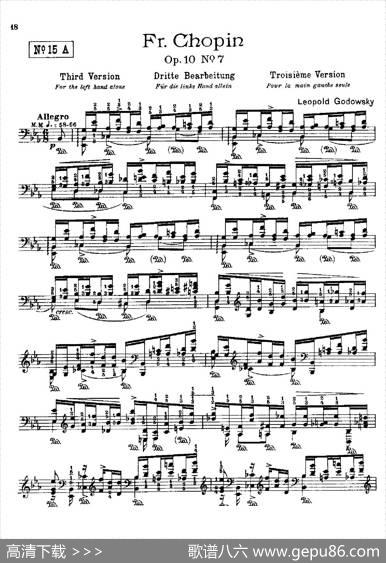53首改编练习曲（No.15A）|里奥鲍尔德·戈多夫斯基