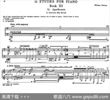 12EtudesforPiano（博尔科姆12首钢琴练习曲·12）|威廉·博尔科姆
