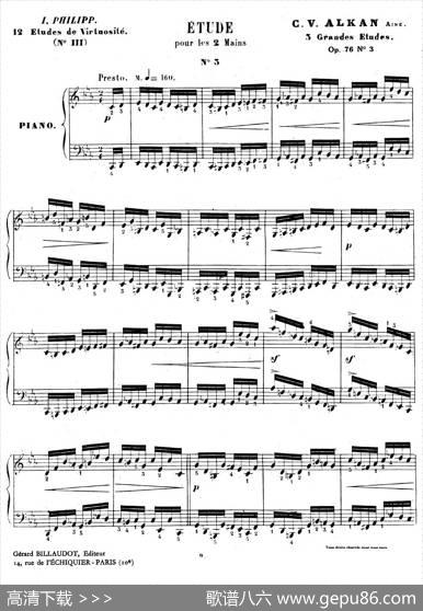 3GrandesEtudesOp.76No.3（3首华丽练习曲·3）|查理斯·沃伦汀·阿尔坎
