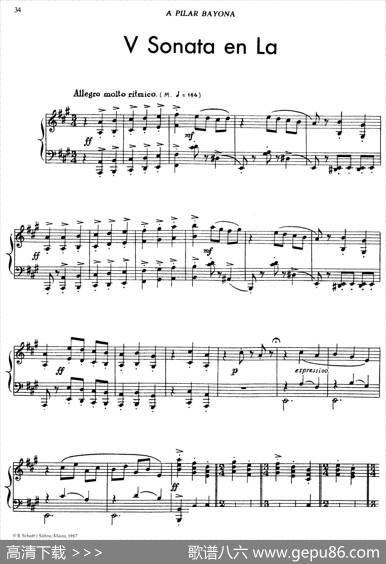 5首卡斯蒂利亚奏鸣曲（ⅤSonataenLa）|华金·罗德里戈