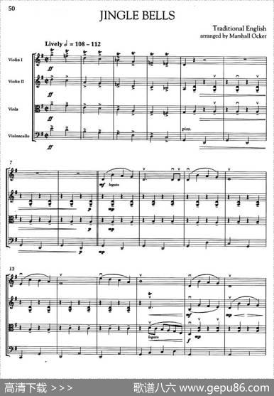JINGLEBELLS（铃儿响叮当）（弦乐四重奏）