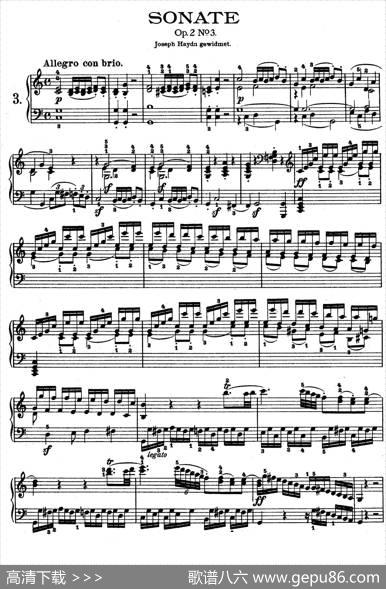 PianoSonatainCOp.2No.3（C大调第三钢琴奏鸣曲）|路德维希·冯·贝多芬
