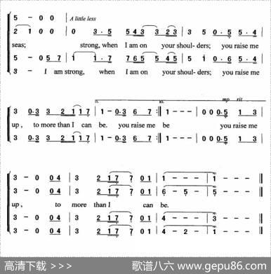 YouRaiseMeUp（你鼓舞了我）（合唱版）