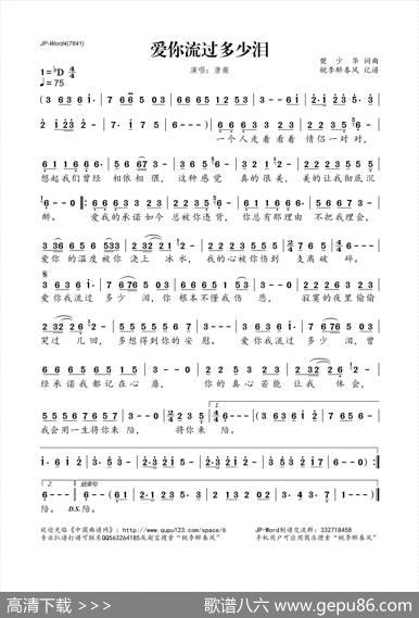 爱你流过多少泪 - 樊少华|樊少华