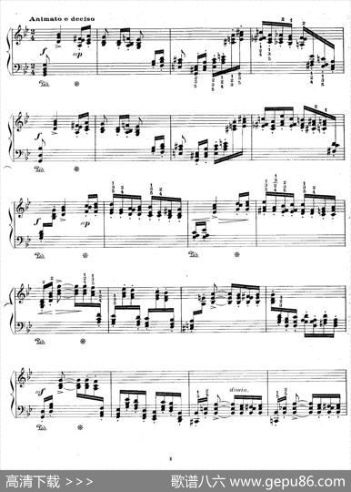 12EtudesForTheLeftHandOp.92No.5（12首为左手而作的钢琴练习曲）|莫里兹·莫什科夫斯基