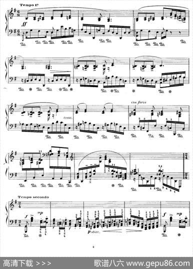 12EtudesForTheLeftHandOp.92No.5（12首为左手而作的钢琴练习曲）|莫里兹·莫什科夫斯基