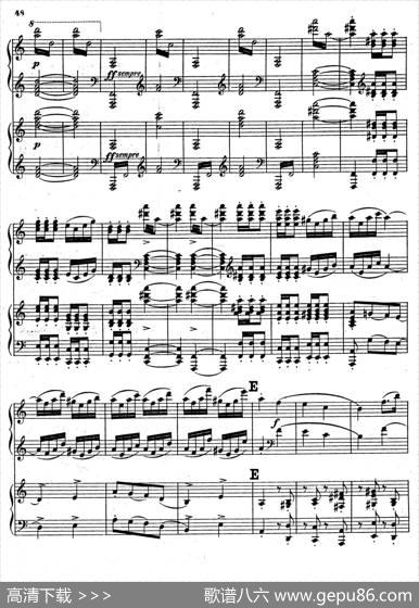 SymphonyNo.4ineMinorOp.98（e小调第四交响曲·双钢琴）|约翰内斯·勃拉姆斯