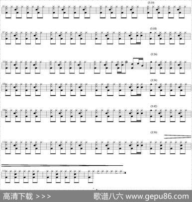 爵士鼓谱：Gimmeallyourlovin
