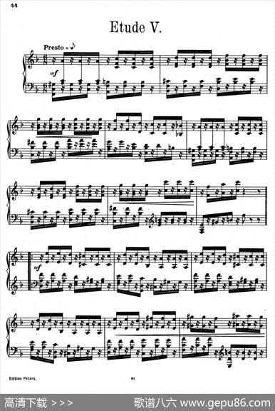 SixEtudesOp.23（6首练习曲·Ⅴ）|安东·鲁宾斯坦