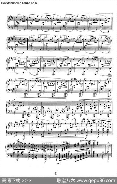 DavidsbundlerTanzeOp.6（大卫同盟舞曲）|罗伯特·舒曼