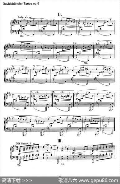 DavidsbundlerTanzeOp.6（大卫同盟舞曲）|罗伯特·舒曼