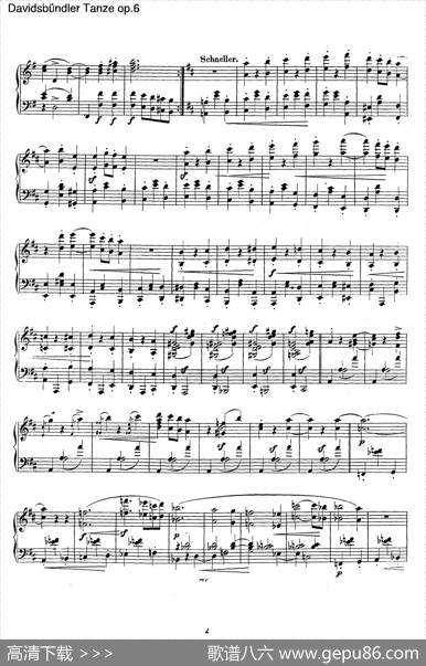 DavidsbundlerTanzeOp.6（大卫同盟舞曲）|罗伯特·舒曼