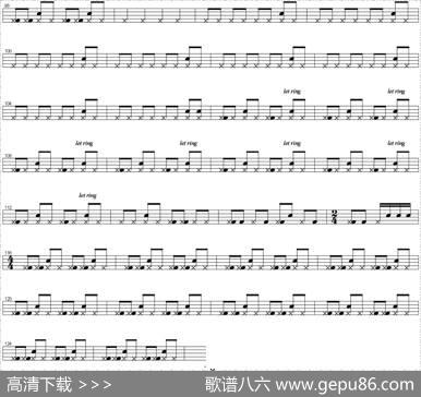 爵士鼓谱：Scorpions-Rockyoulikeahurricane