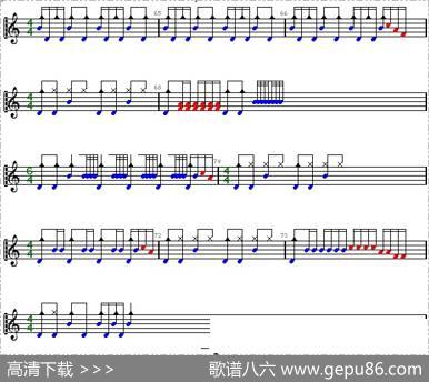 爵士鼓谱：PapaRoach-Lastresort