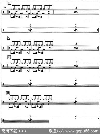 爵士鼓谱：MichaelJackson-Don'tstop'tillyougetenough