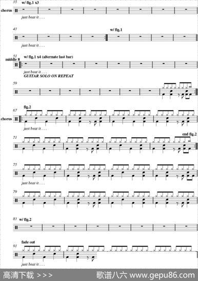 爵士鼓谱：MichaelJackson-Beatit