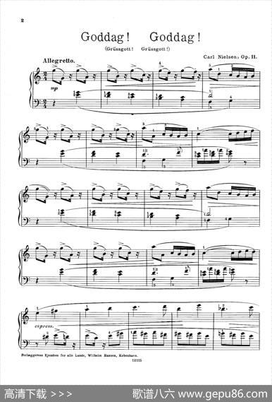 SixHumorousBagatellesOp.11（6首幽默小品·1）|卡尔·奥古斯特·尼尔森