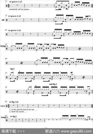 爵士鼓谱：IronMaiden-Hallowedbethyname