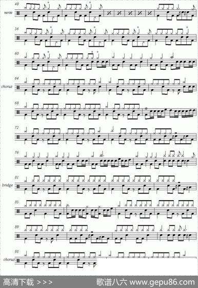 爵士鼓谱：FooFighters-Learntofly