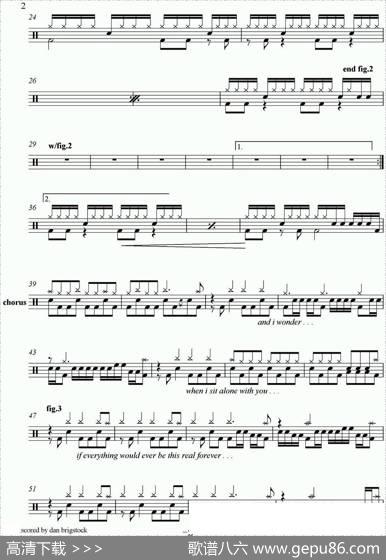 爵士鼓谱：FooFighters-Everlong